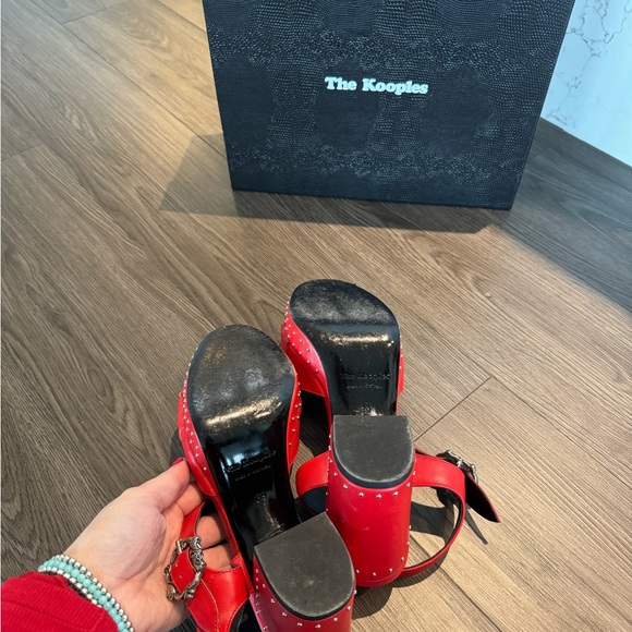 The Kooples red knot studded block heels 39 US8.5 boxed with dust bag RRP380! - Picture 4 of 10